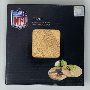 NWT NFL Picnic Time Brie Cheese Board and Tools Set - Houston Texans